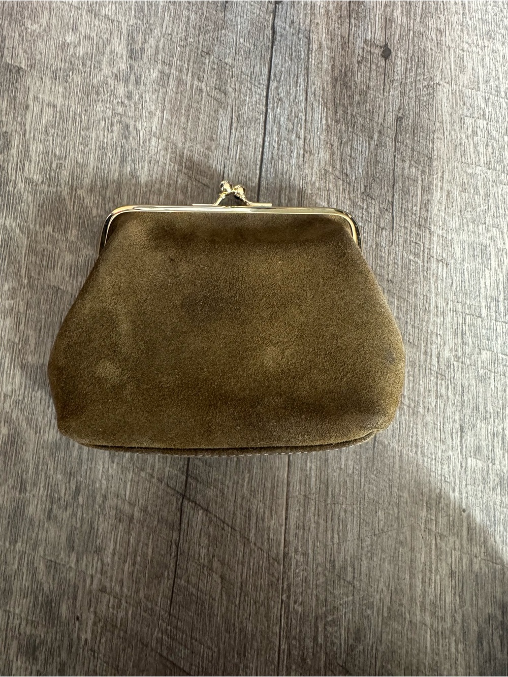 Vintage Dooney & Bourke Suede Coin Purse – Brown Suede with Red Lining Suede Kis - Picture 7 of 9